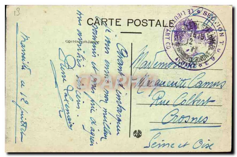 Marselha — Castelo de If — E. L. - Verso