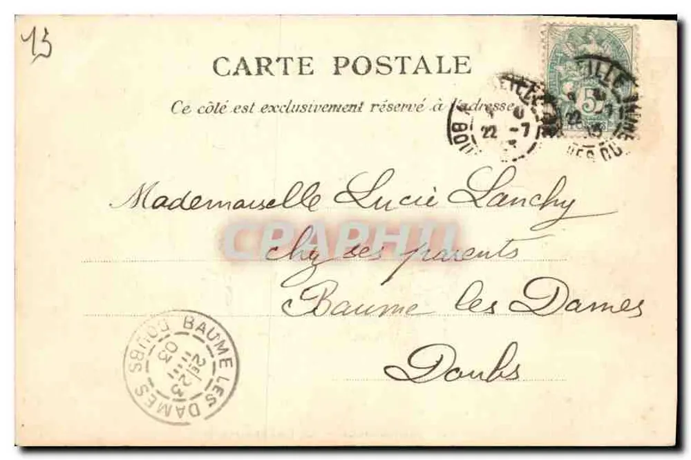 Marselha — O Castelo-d'If — L.P. 17, editor anônimo - Verso