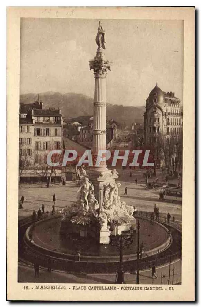 Marseille - Place Castellane - Fontaine Cantini - EL. - Vorderseite