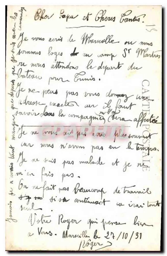 Marselha — O Castelo D'If — editor 'Phocès' - Verso