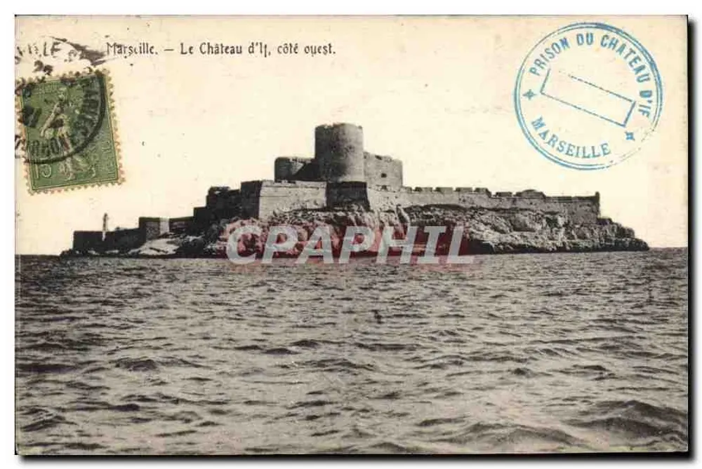 Marseille — O Castelo de If, lado oeste — editor desconhecido, número de série não visível - Frente