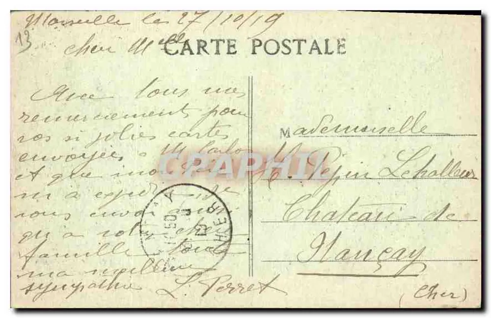 Marseille - N.D. de la Garde - Z.Z. - Verso