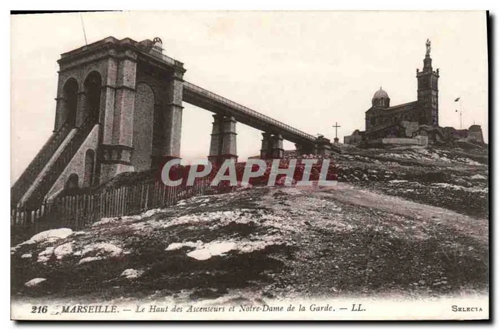 Marseille — Le Haut des Ascenseurs et Notre-Dame de la Garde — SELECTA - Vorderseite