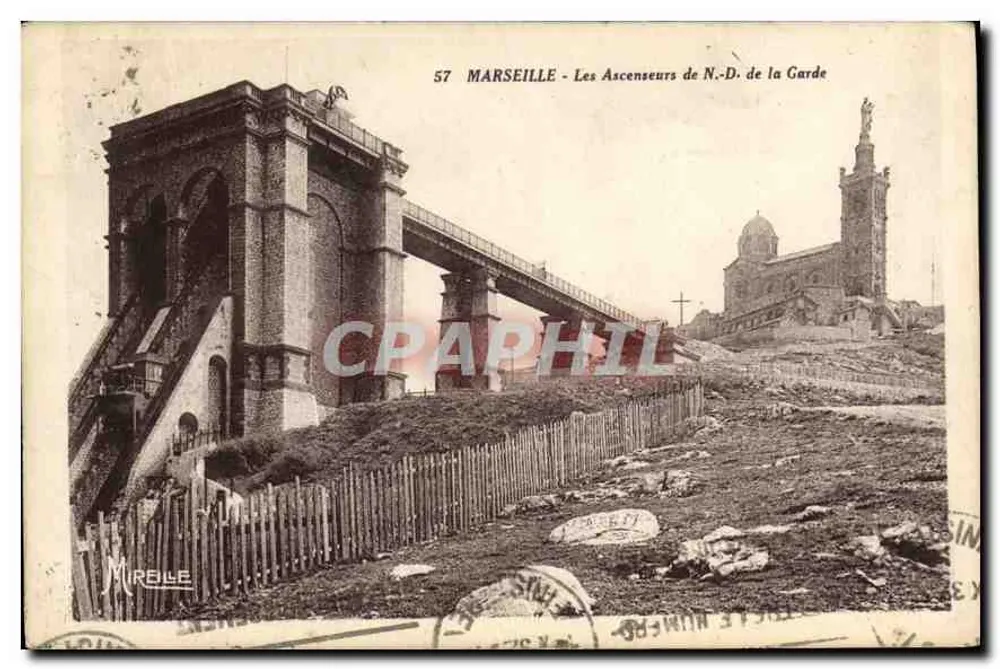 Marselha - Os Elevadores de N.-S. da Guarda — Mireile, n° 57 - Frente