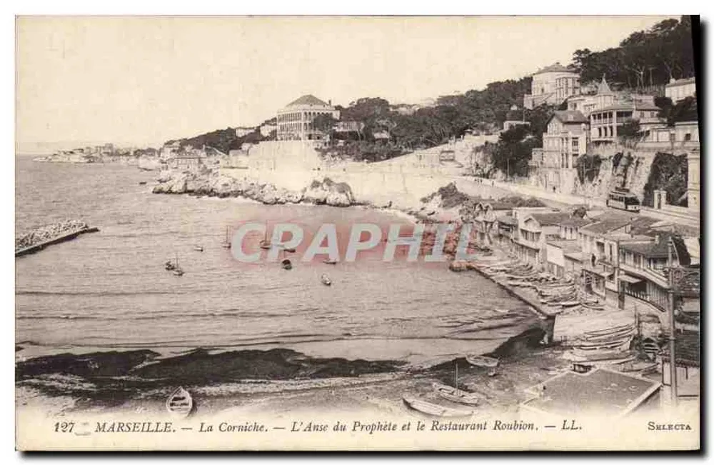 Marseille — Die Promenade — Die Anse des Propheten und das Restaurant Roubion — LL. — Selecta - Vorderseite