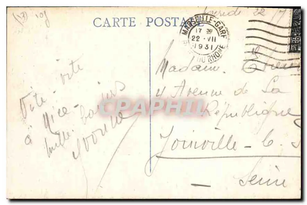 Marseille — Nossa Senhora da Guarda — Editor: L. Ponce - Verso