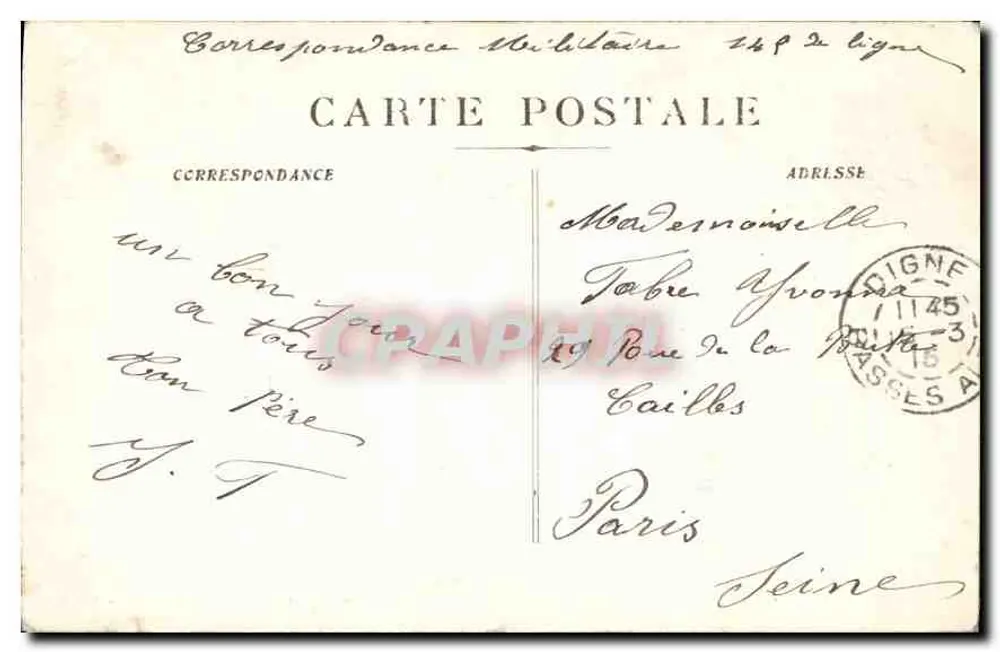 Marselha - N.-D. de la Garde — editor F.F.O. n°13 - Verso