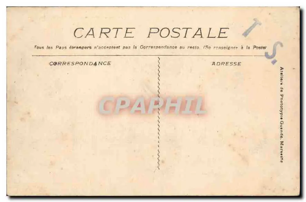 Marselha — Através dos Pinheiros — Graphile, n° 759 - Verso