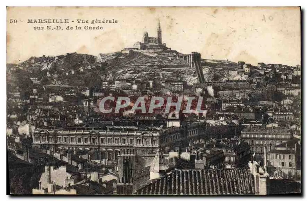 Marselha — Vista geral sobre N.-D. da Guarda — n° 50 - Frente