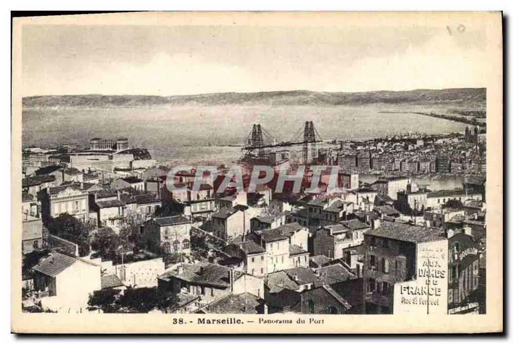 Marselha — Panorama do Porto — Editor Bonallion, n°38 - Frente