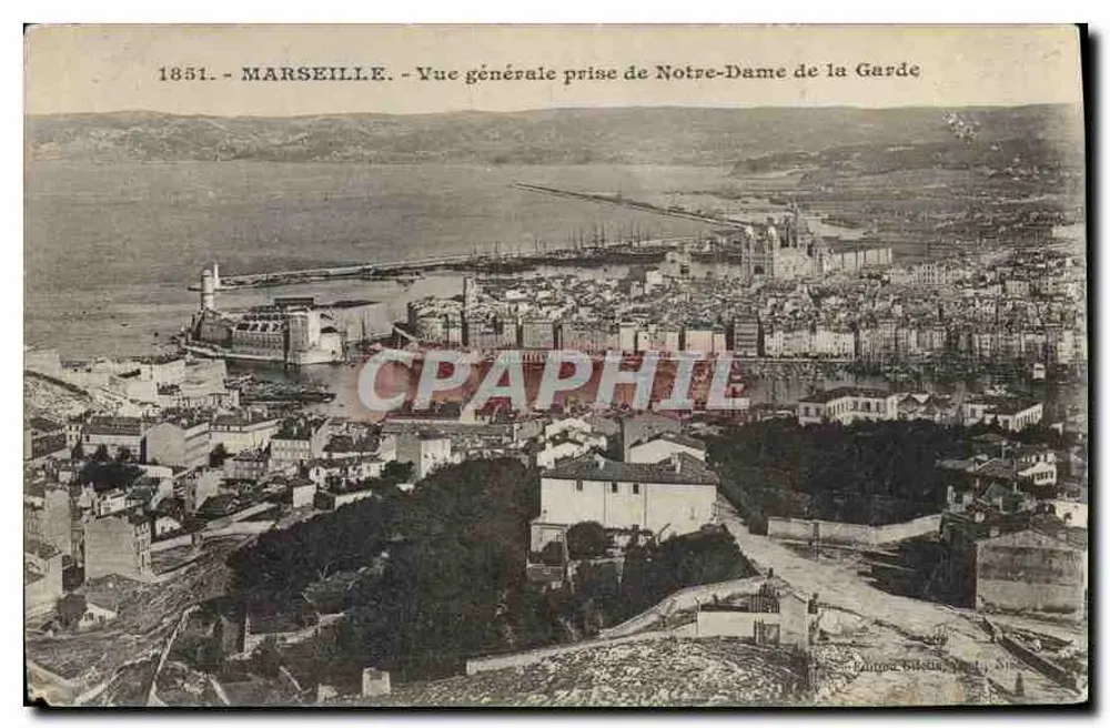 Marseille — Allgemeiner Blick vom Notre-Dame de la Garde — Verlag Lautour & Cie, Paris - Vorderseite