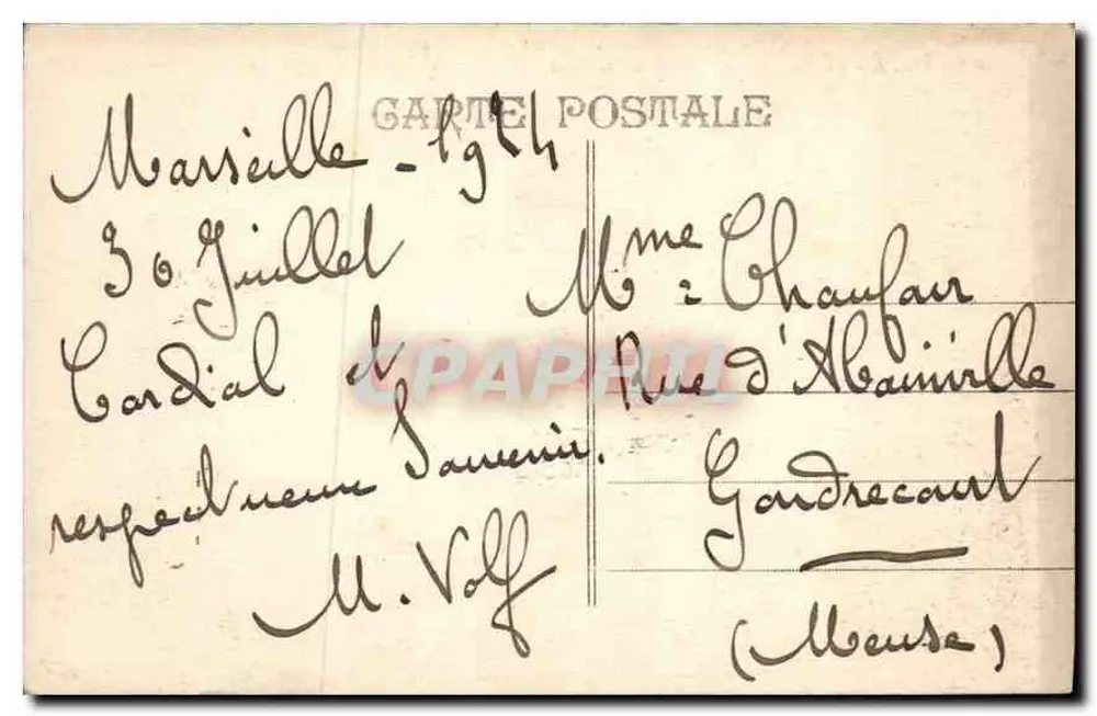 Marseille - Vista geral sobre Nossa Senhora da Guarda — editor não visível - Verso