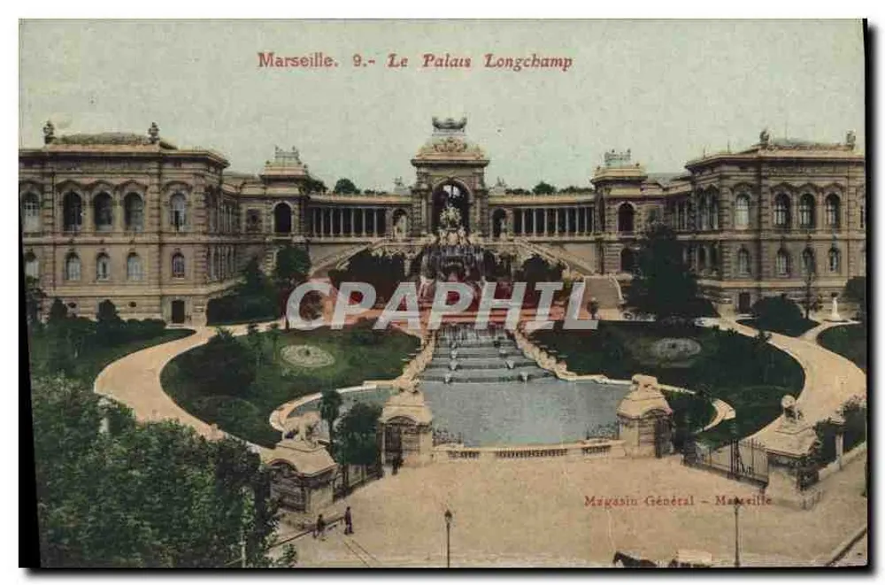 Marseille. 9.- O Palácio Longchamp — Magasin Général - Marseille - Frente