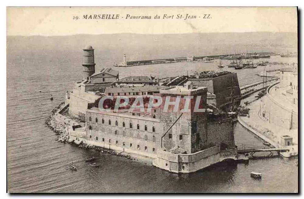 Marselha - Panorama do Forte St-Jean - ZZ. - Frente