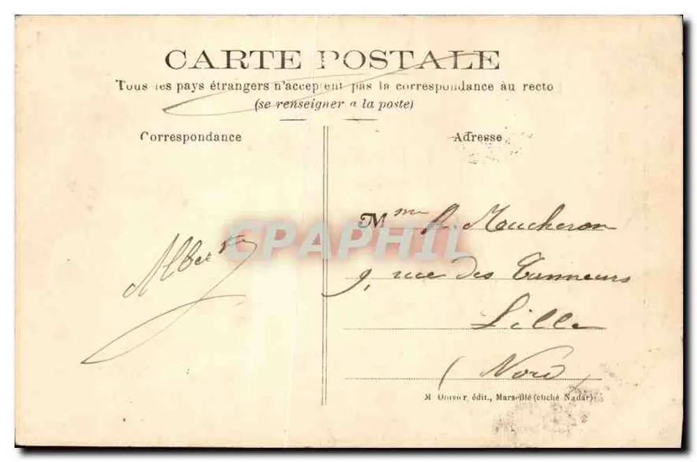 Marselha — Praça Castellane e Avenida Baille — Obelisco e fonte - Verso