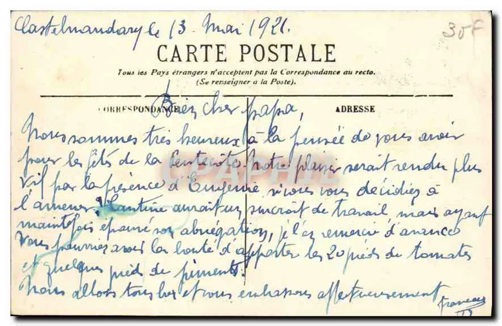 Marselha — Cours Belsunce — trem n°632 — Editor EL - Verso