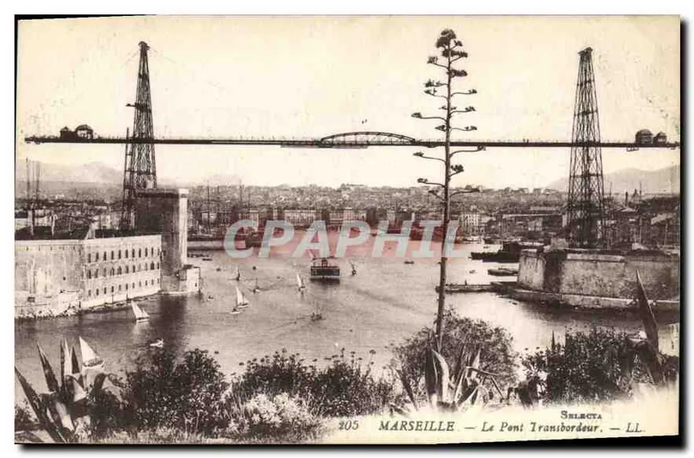 Marselha — O Ponte Tranibordeur — Selecta LL n° 305 - Frente