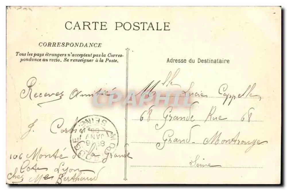 Marsiglia — Le Allées de Meilhan — Fototip. E. Laseur - Verso