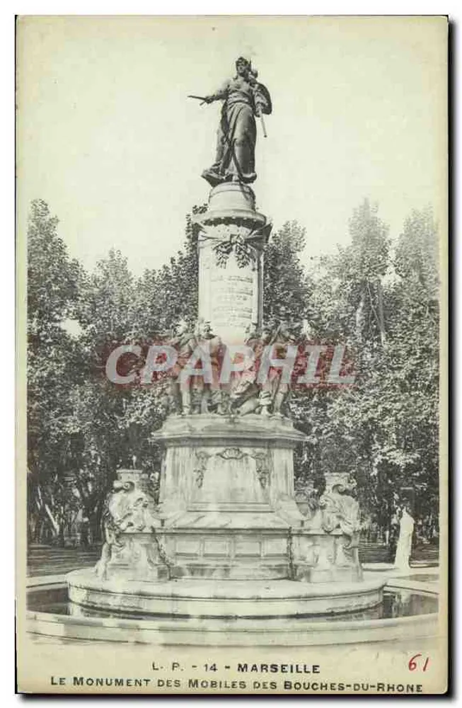 Monument der Mobiles - Marseille - Bouches-du-Rhône — Verleger L.P. n°14 - Vorderseite