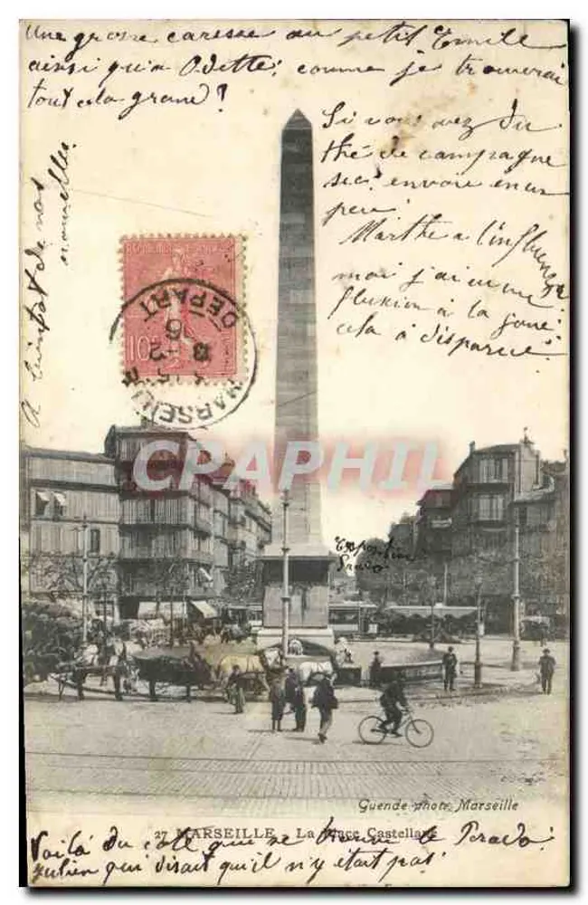 Marselha — A Praça Castellane com o Obélisco — Quende Photo, Marselha, n°37 - Frente