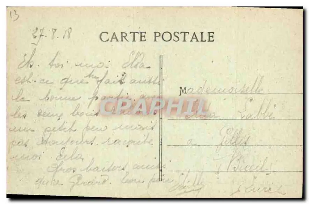 Marselha — Palácio Longchamp — editor desconhecido - Verso