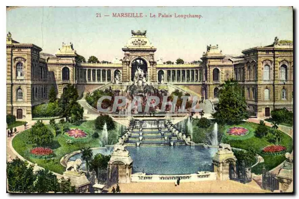 Marseille - O Palácio Longchamp — Edição Nouvelles Galeries, n°21 - Frente