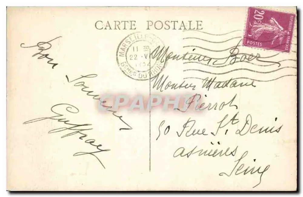 Marselha — O Palácio Longchamp — Editor não visível - Verso