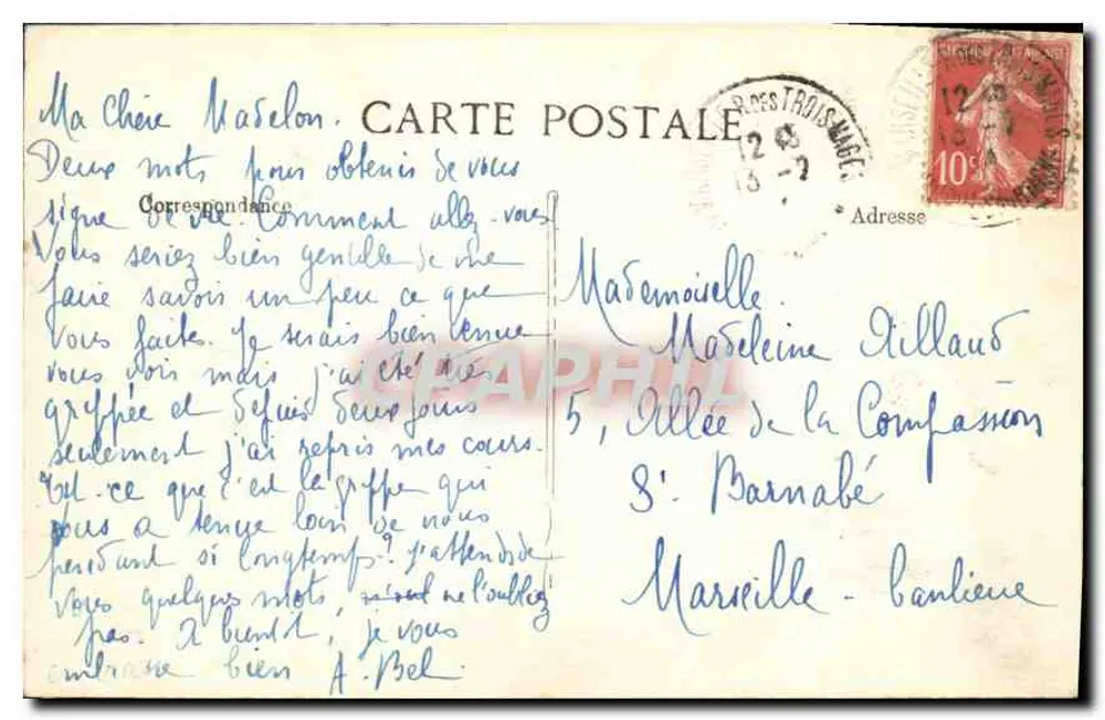 Marselha — Parque Borelly — O Châtelet - Verso