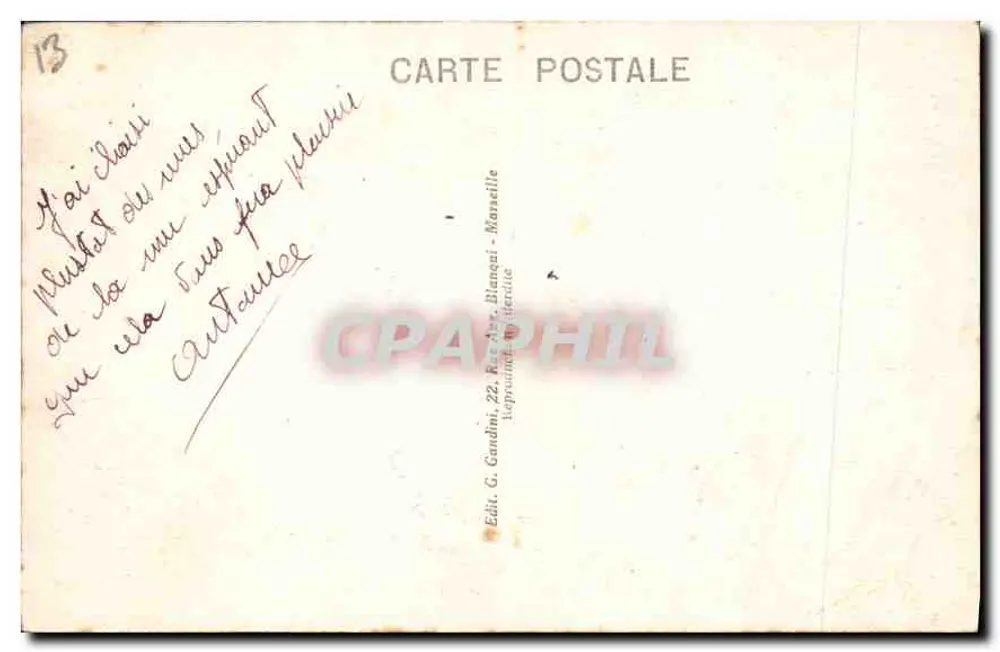 Marseille — Der Leuchtturm Ste-Marie und der Hafen-Eingang — Mireille, n°79 - Rückseite