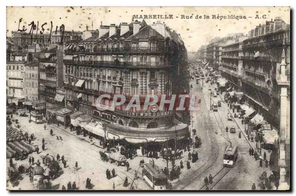 MARSEILLE - Rue de la République — A.G. — Cinématographe - Frente