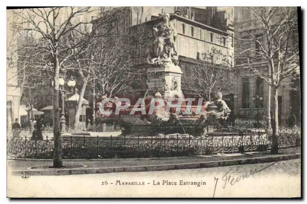Marselha — A Praça Estrangin — editor desconhecido, n° 26 - Frente