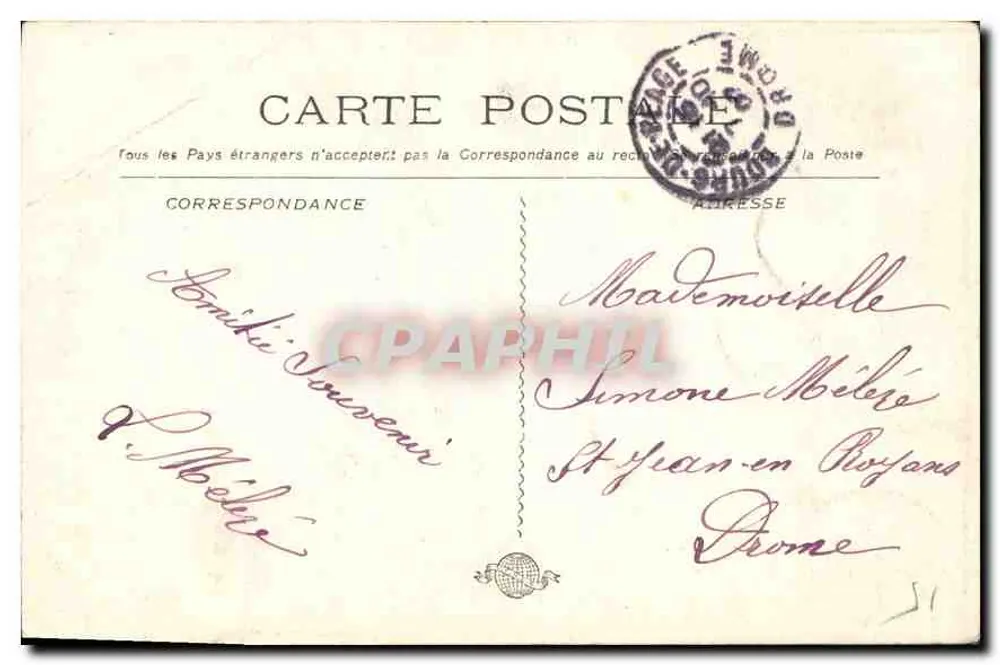 MARSEILLE. O Châtelet do Parc Borély — Bilhete postal antigo n°28, editor - Verso