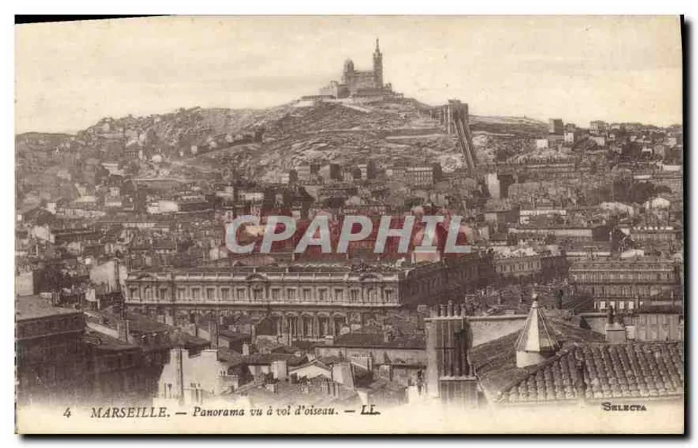 Marseille — Panorama visto de cima — Selecta - Frente