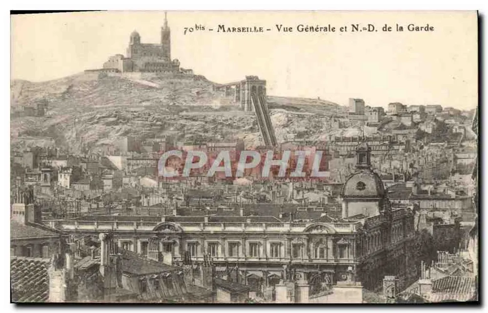 Marselha — Vista geral e N.-D. da Guarda — 70bis - Frente