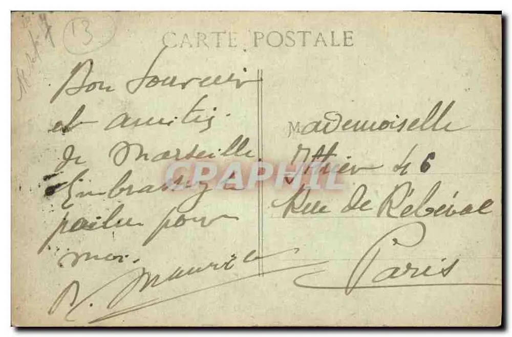Marselha - Vista Geral — C.M. — editor C.M. - Verso