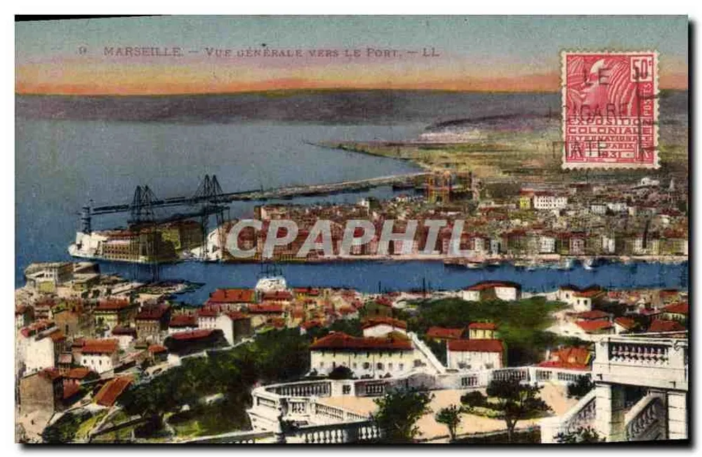 Marseille — Vista geral em direção ao porto — LL - Frente
