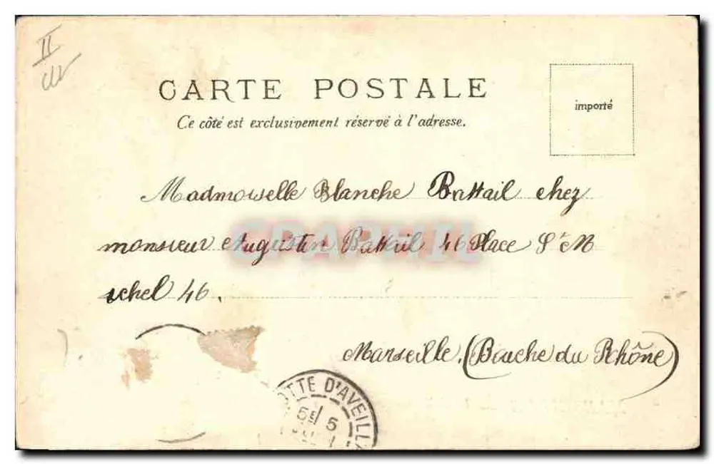 Marseille — La Joliette und die Messageries Maritimes — Verlag Battail Auguste - Rückseite