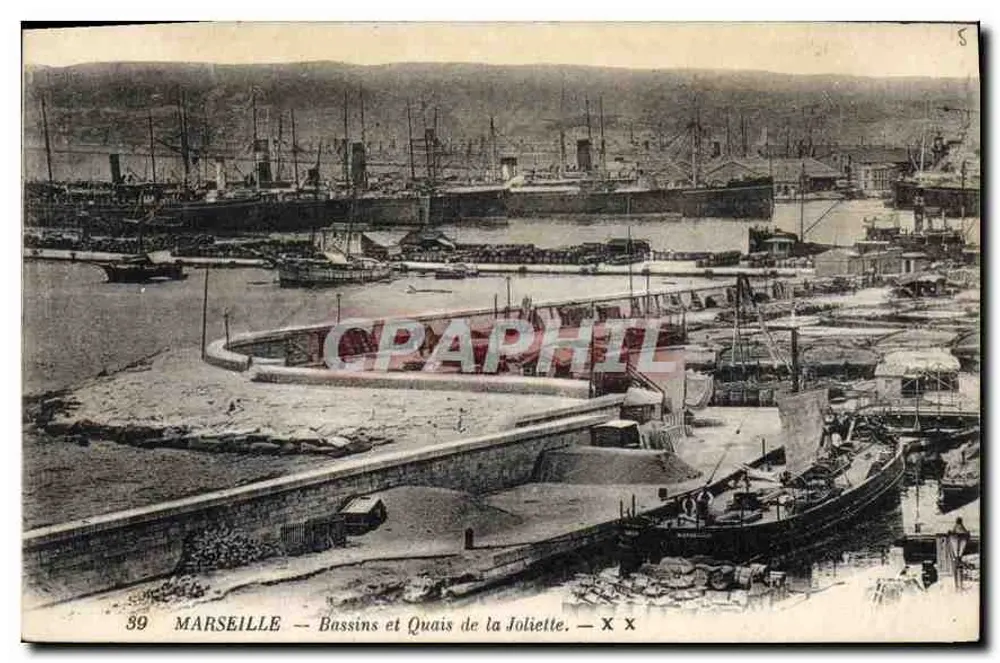 Marseille — Bassins et Quais de la Joliette — unbekannter Verlag, n° 39 - Vorderseite