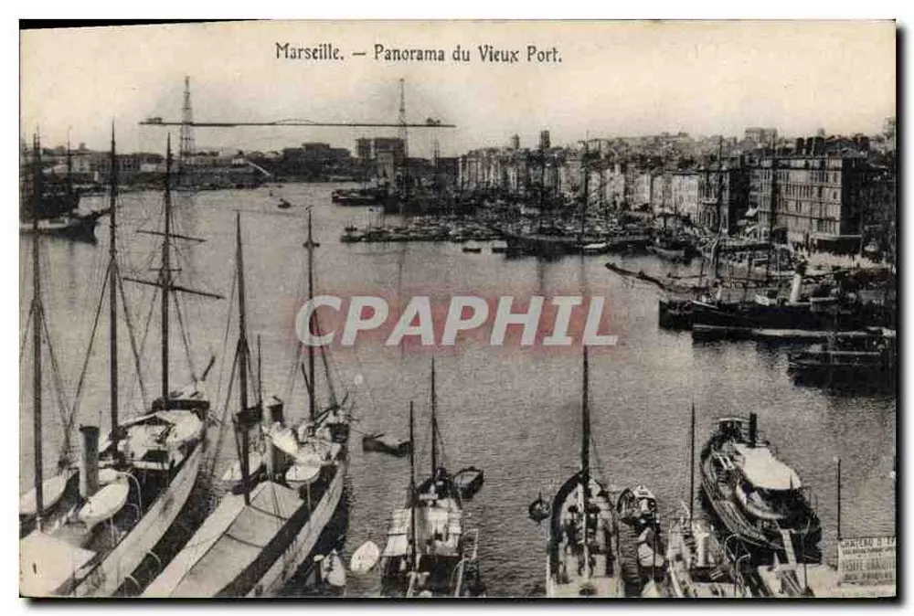 Marselha — Panorama do Velho Portinho — Editor: N° 371 - Frente
