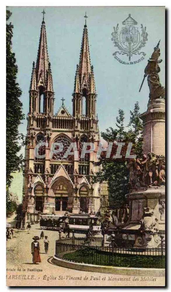 Marseille - Kirche Saint-Vincent de Paul und Moulies-Monument - Vorderseite