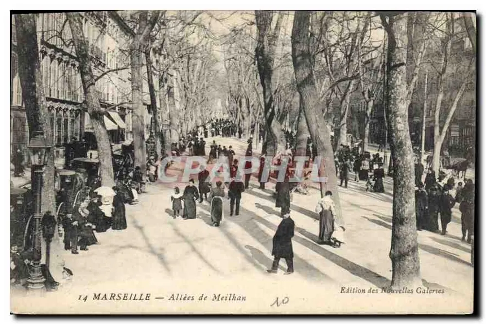 Marselha — Allées de Meilhan — Edição das Nouvelles Galeries n°14 - Frente