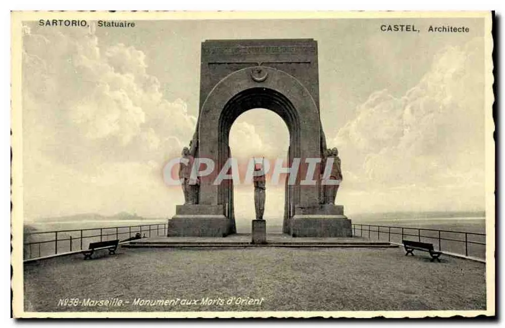 Monumento aos Mortos de Oriente — Marselha — Sartorio, Escultor; Castel, Arquiteto - Frente