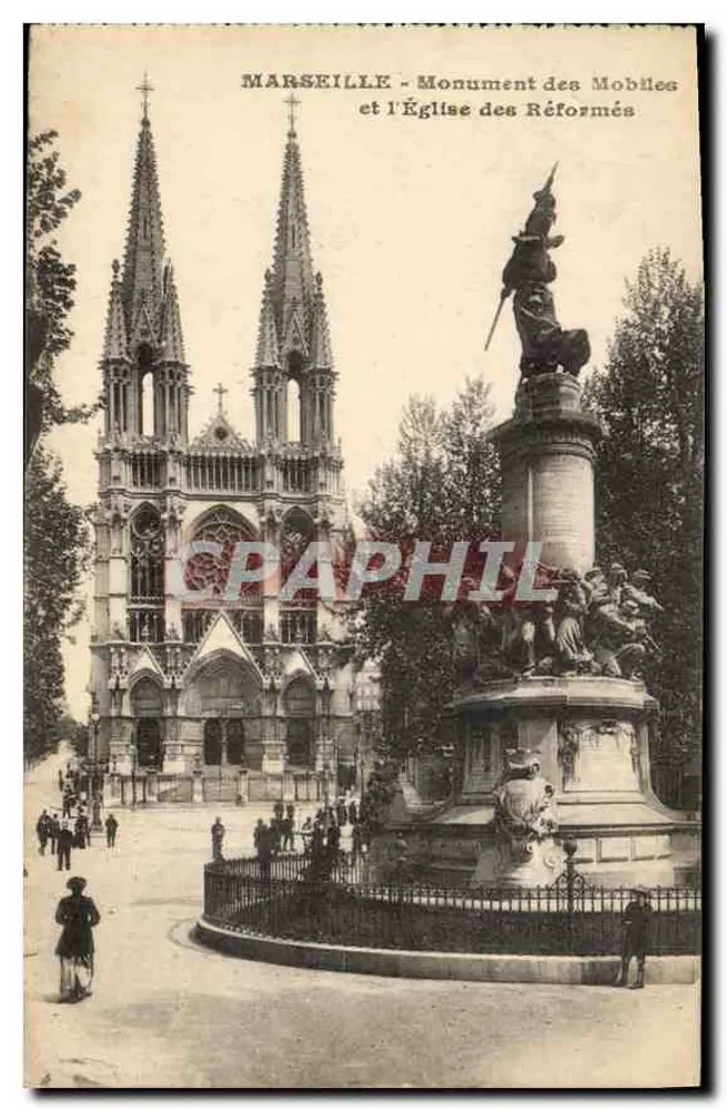Marseille - Monument des Mobiles und die Kirche der Réformierten - Vorderseite