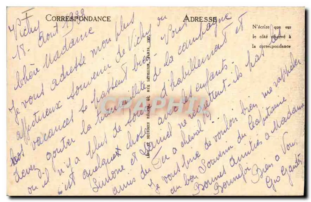 विची — कैसिनो — LL — संख्या 316 - पीछे