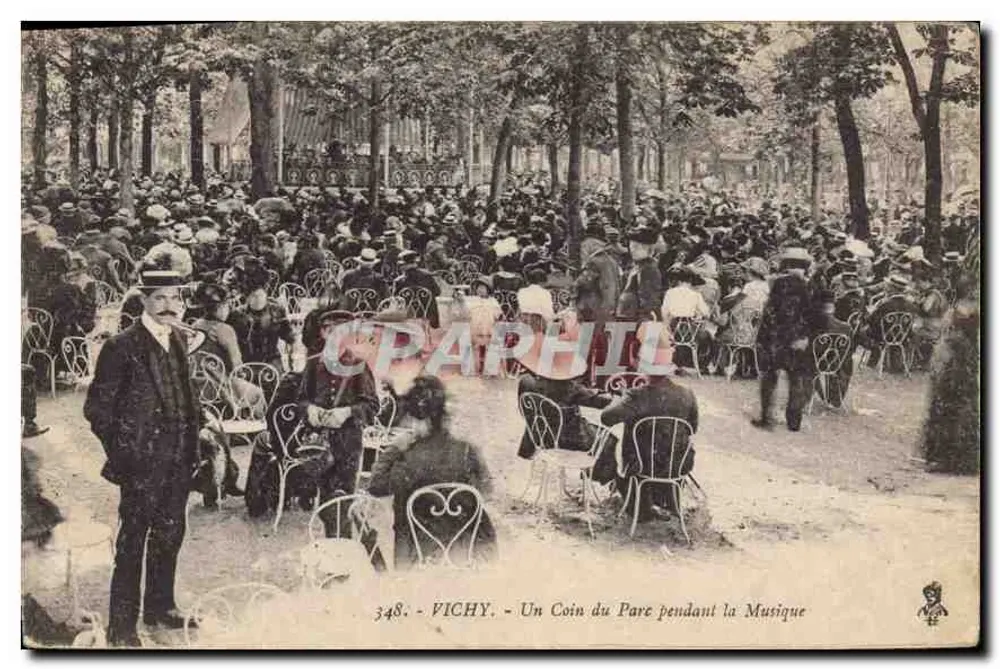 Vichy - Ein Eckchen des Parks während der Musik — Verlag EF, Nr. 348 - Vorderseite