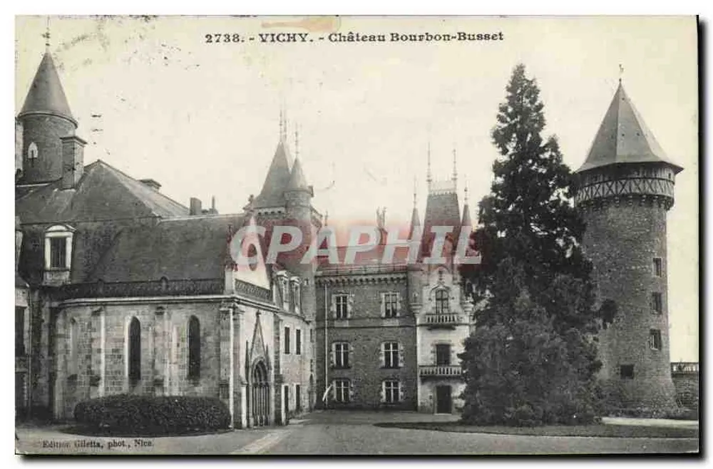 Vichy — Castelo Bourbon-Busset — Edição Gilletta, Nice, n° 2738 - Frente