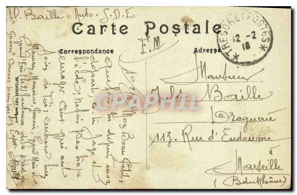 Paris — La rue Soufflot und der Panthéon — Verlag: C. B. B. (Seriennummer nicht sichtbar) - Rückseite