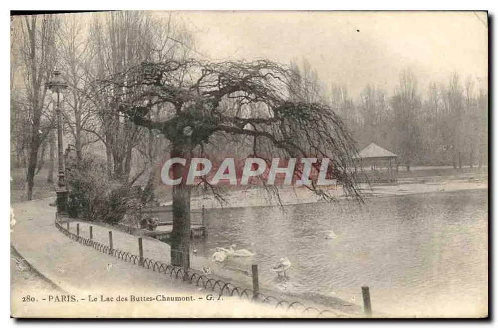 PARIS — Le Lac des Buttes-Chaumont — G.I. — n° 280 - Frente