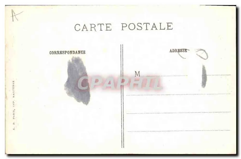 Paris — Die Place de la Concorde und der Obelisk aus Louqsor. Im Hintergrund die Rue Royale und die Madeleine. - Rückseite