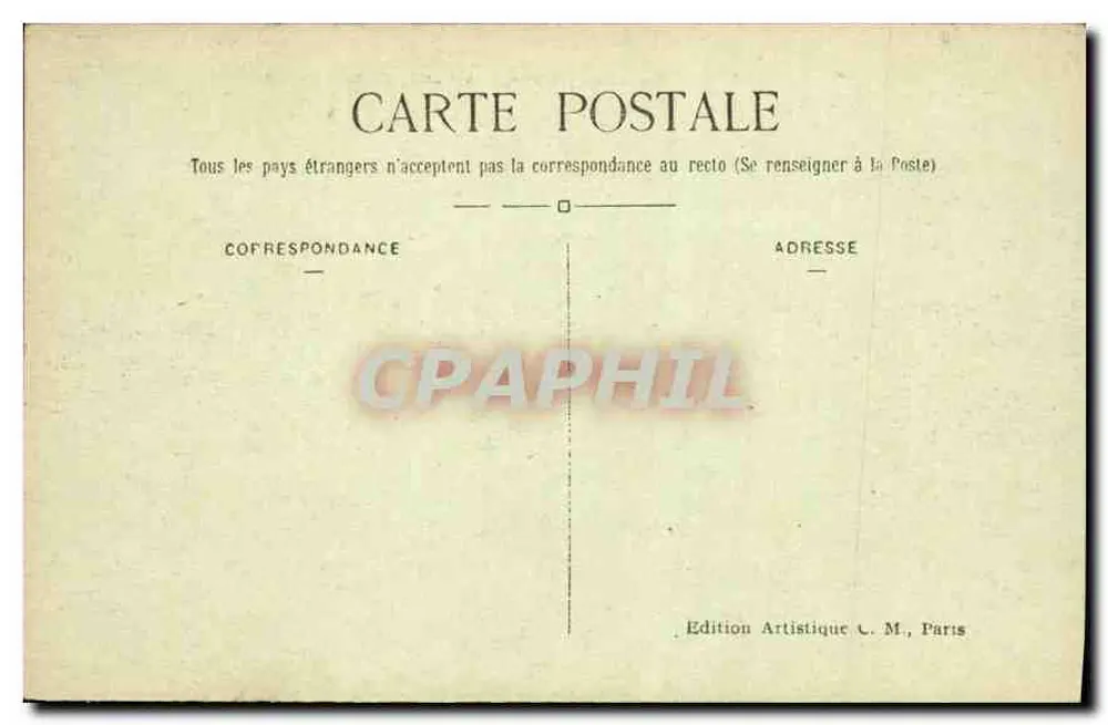 Paris — Notre-Dame e a Seine — Edição Artística C. M., n° 238 - Verso